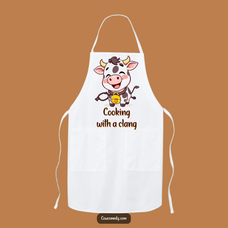 Funny Giggling Cow Apron With Cowbell For Joyful Kitchen Funny Gift