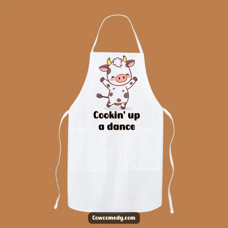 Funny Kawaii Cow Apron - Spotted Dancer Kitchen Wear, Hilarious Gift