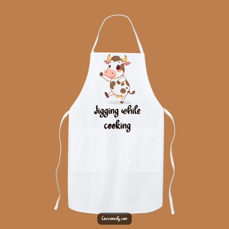 Funny Cheerful Cow Apron: Cook with Confidence, Hilarious Gift for Chefs
