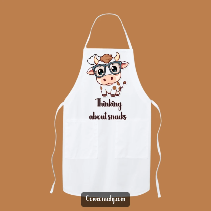 Funny Kawaii Cow Glasses Apron: Thoughtful Cloud Cow Kitchen Gift!