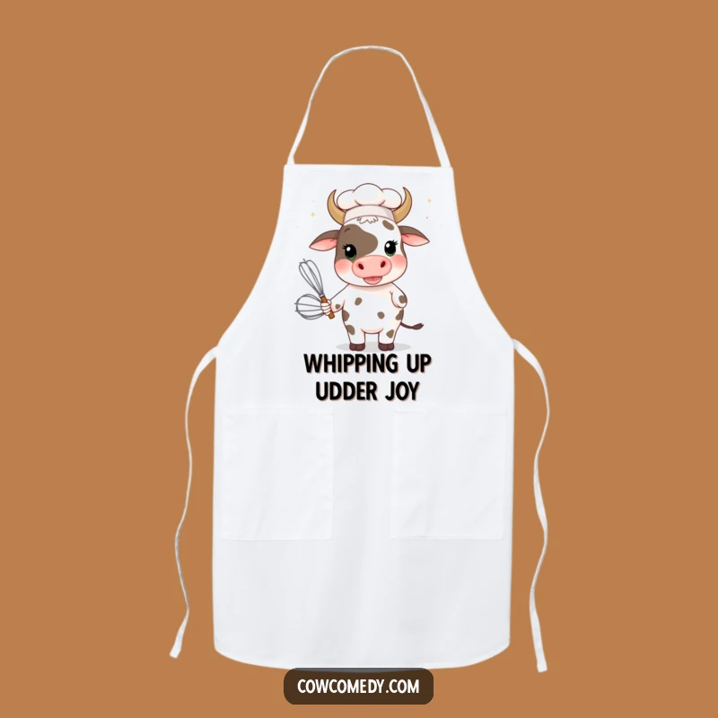 Funny Chef Cow Apron: Cook with Comedy in this Whimsical Kitchen Essential