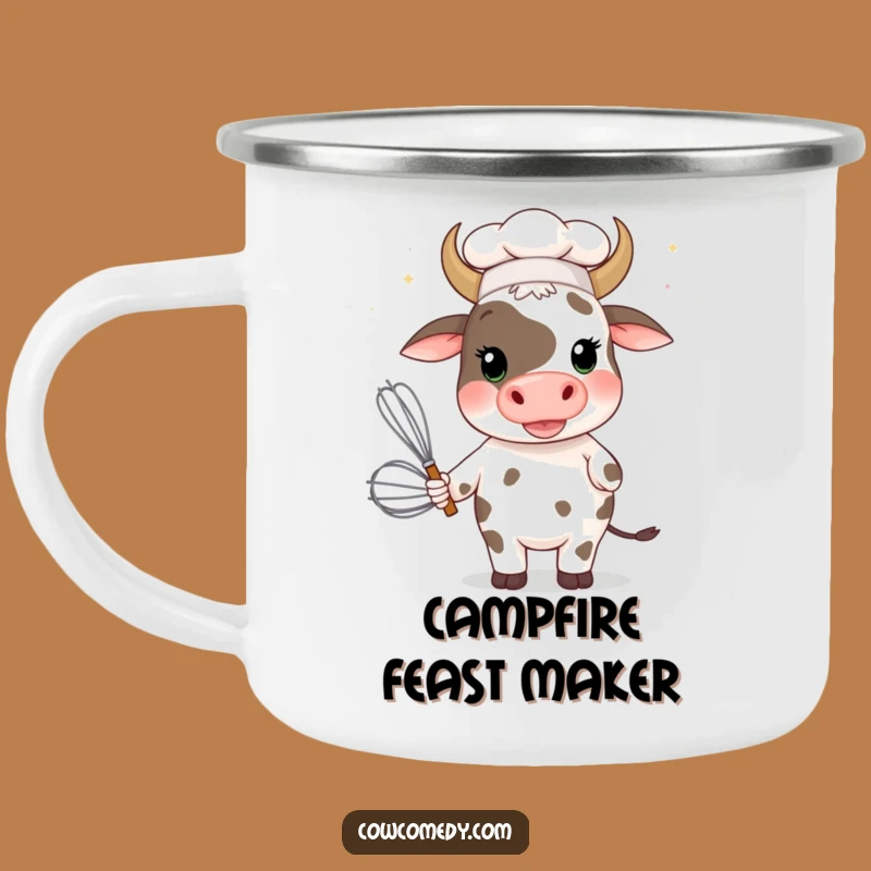 Adventure Funny Chef Cow Camping Mug: Brew Laughs Outdoors with this Whimsical Cup