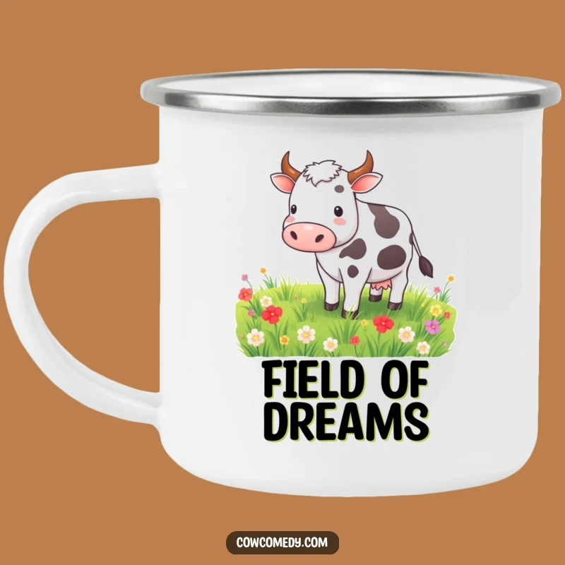 Funny Contented Cow Camping Mug: Peaceful Sips in Nature