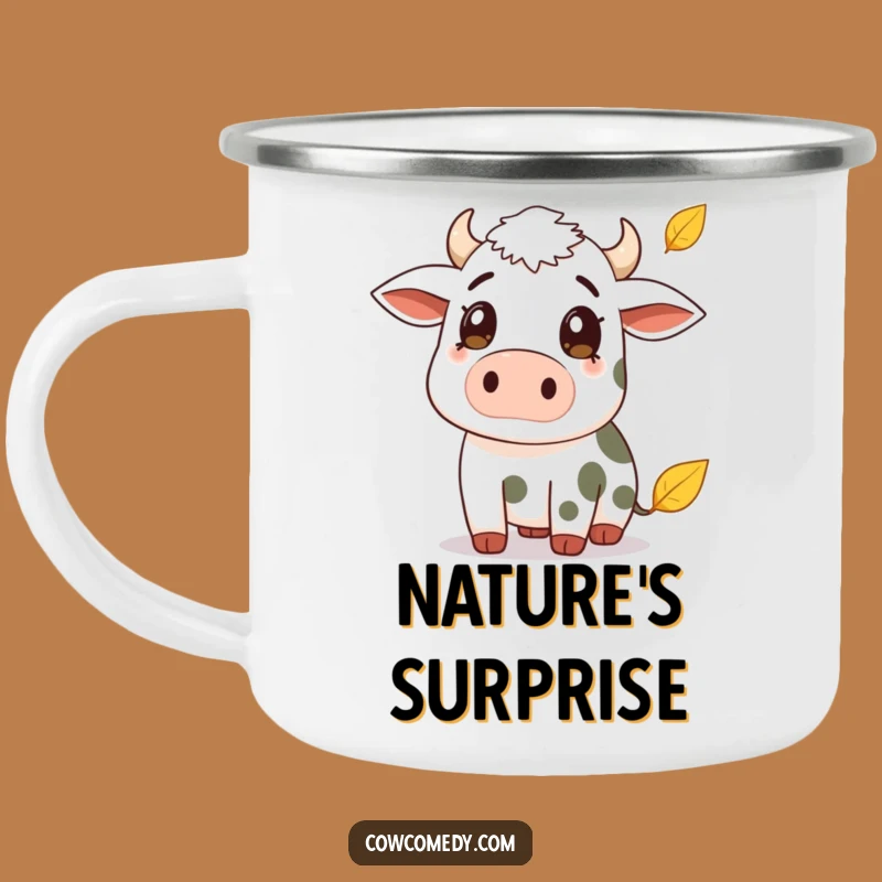Funny Cow Autumn Surprise Campfire Mug: Sip Your Wonder Outdoors
