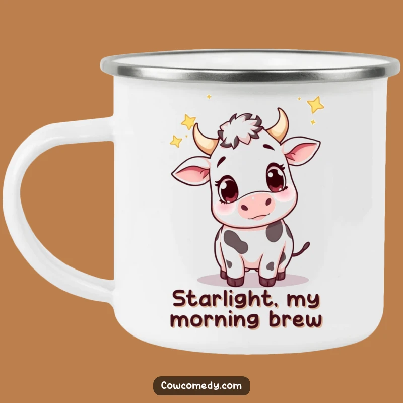 Funny Wondering Cow Catching Stars Camping Mug: Adventure Fuel, Hilarious Funny Gift