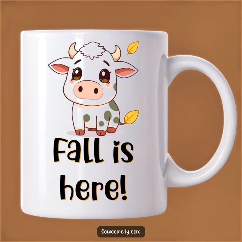 Funny Cow Leaf Surprise Mug: Hilarious Gift for Autumn Lovers