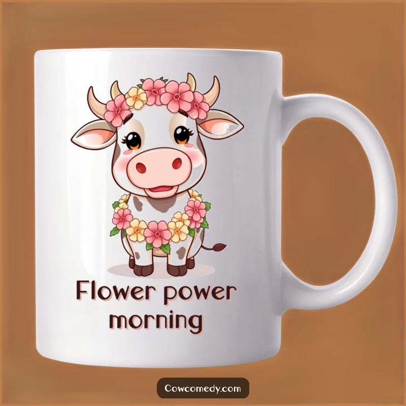 Funny Silly Cow Mug: Flower Crown Fun, Perfect Funny Gift for Boho Lovers