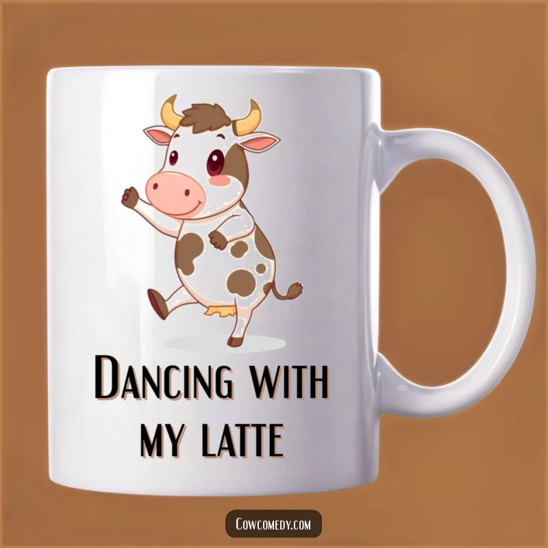 Funny Cheerful Cow Mug: Dancing Delight, Perfect Funny Gift for Fun Lovers