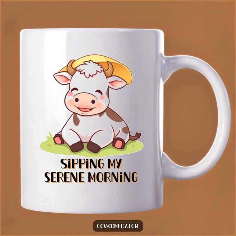 Funny Content Cow Mug: Relax and Unwind, a Perfect Funny Gift for Peace Lovers