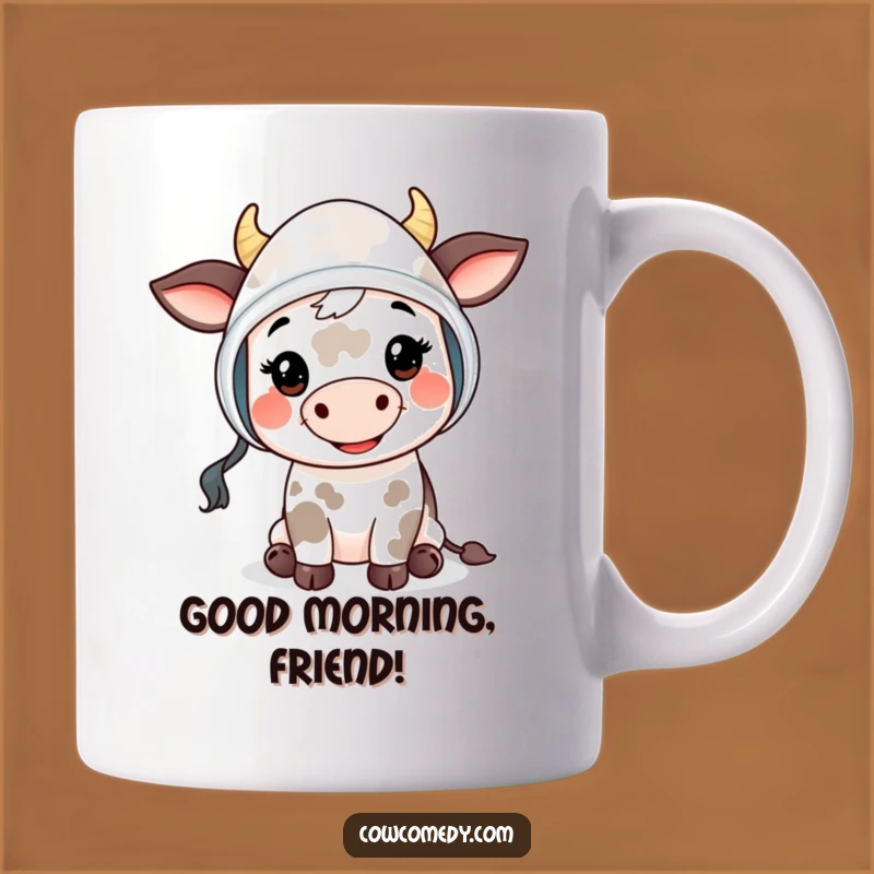 Funny Mooing Cow Kid Mug - Smiling Bonnet Wearer Gift, Adorable