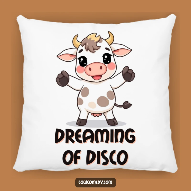 Funny Kawaii Cow Dance Pillow - Cozy Goofy Comfort, Cute Funny Gift!