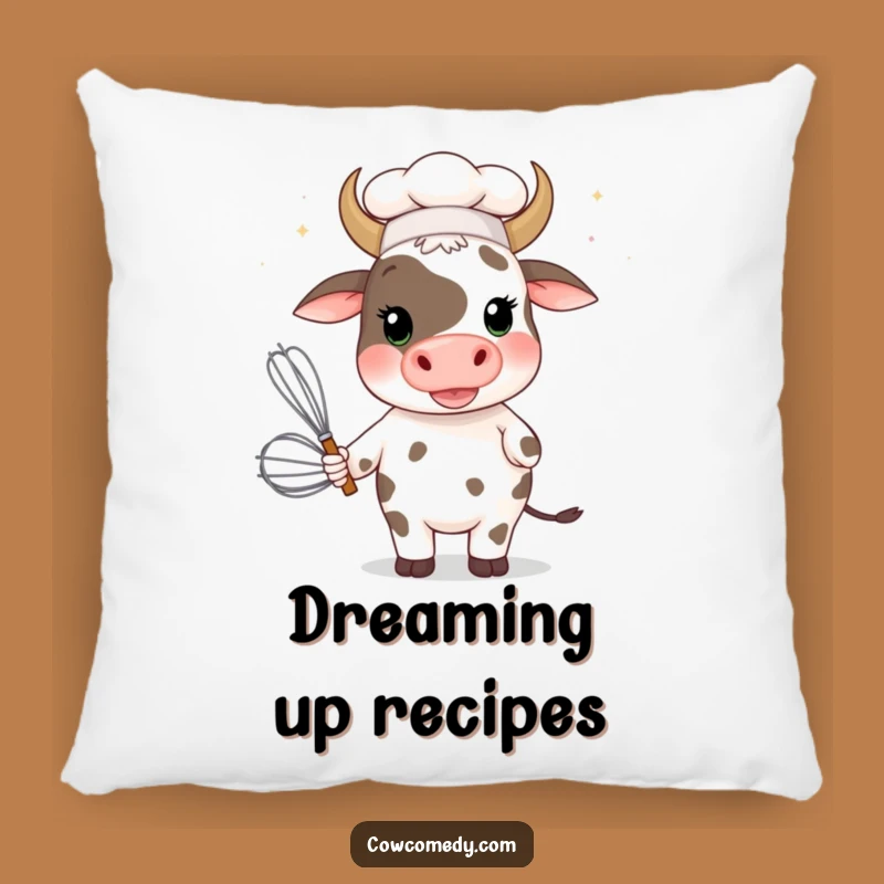 Comfy Funny Chef Cow Pillow: Huggable Humor for Your Cozy Space, Perfect Funny Gift