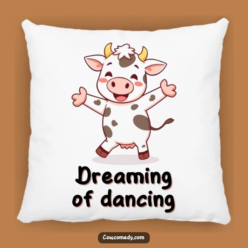 Funny Cheerful Cow Jig Pillow: Cozy Dancer for Hilarious Comfort