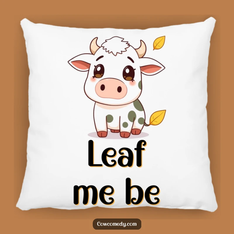 Funny Cow Autumn Surprise Accent Pillow: Cozy Comfort with a Hint of Wonder