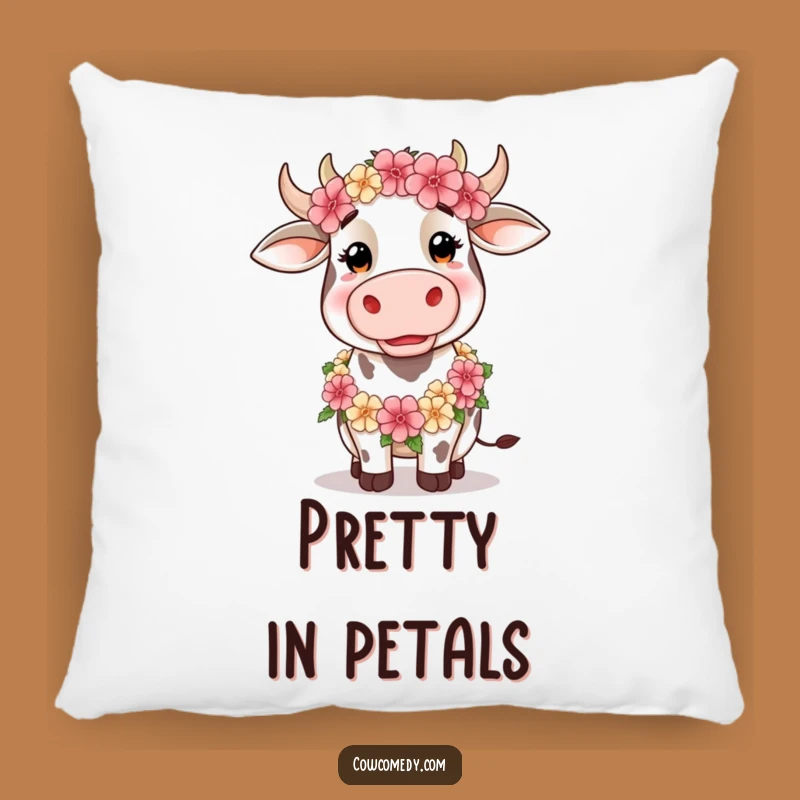 Funny Silly Cow Pillow: Cozy Flowers, Perfect Funny Gift for Comfort