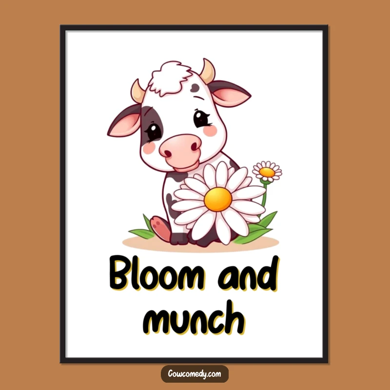 Funny Cow Daisy Digital Art: Instant Farm Humor for Your Walls