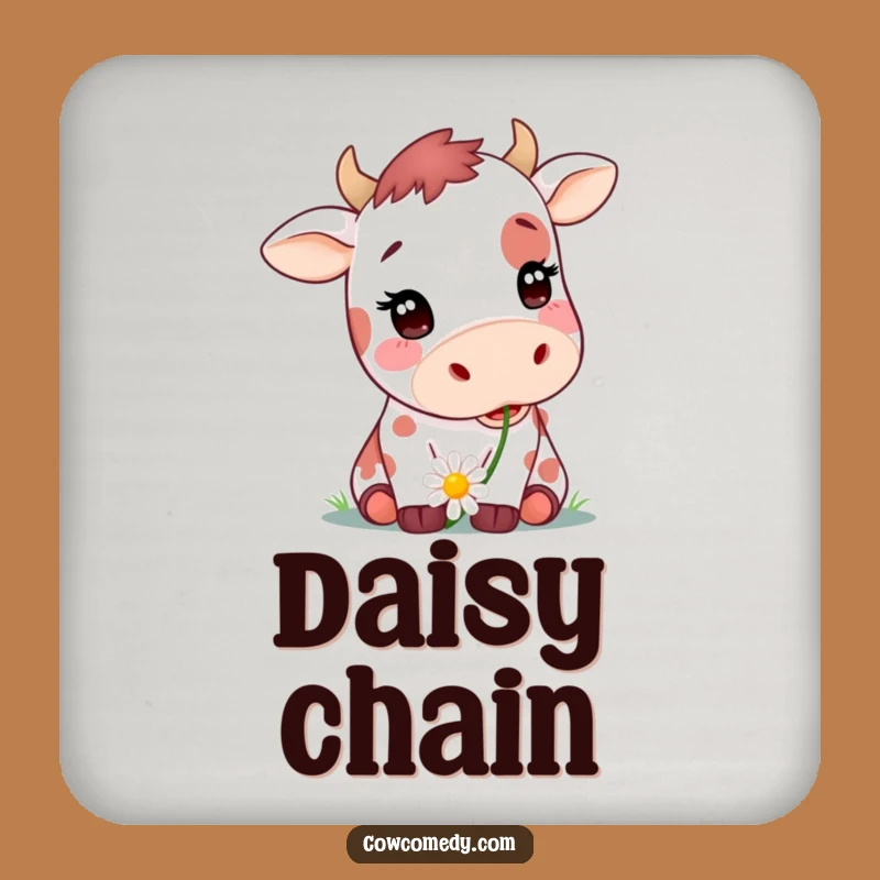 Funny Daisy Cow Coaster - Cute Spotted Cow Drink Protector Gift