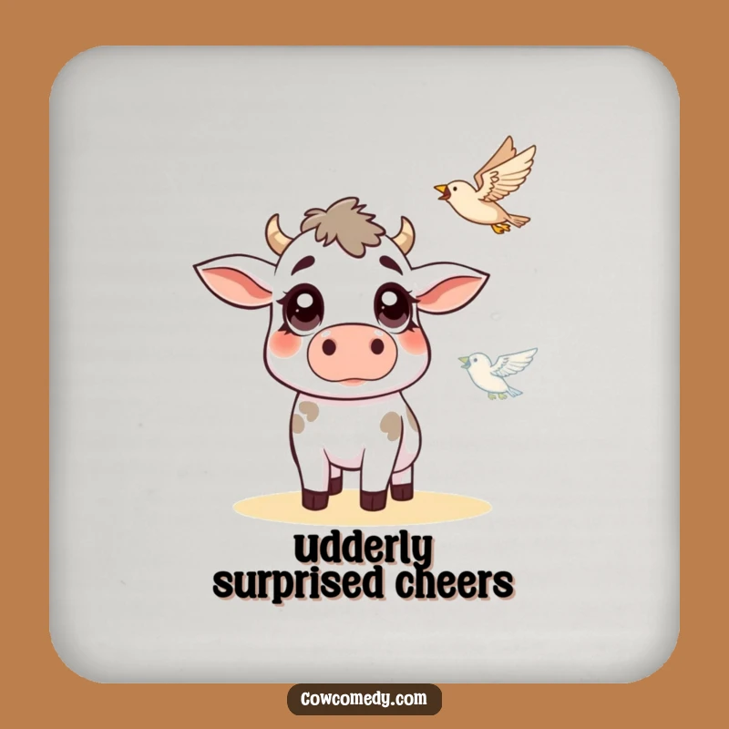 Funny Cow Bird Coaster: Hilarious Protection, Perfect Funny Gift