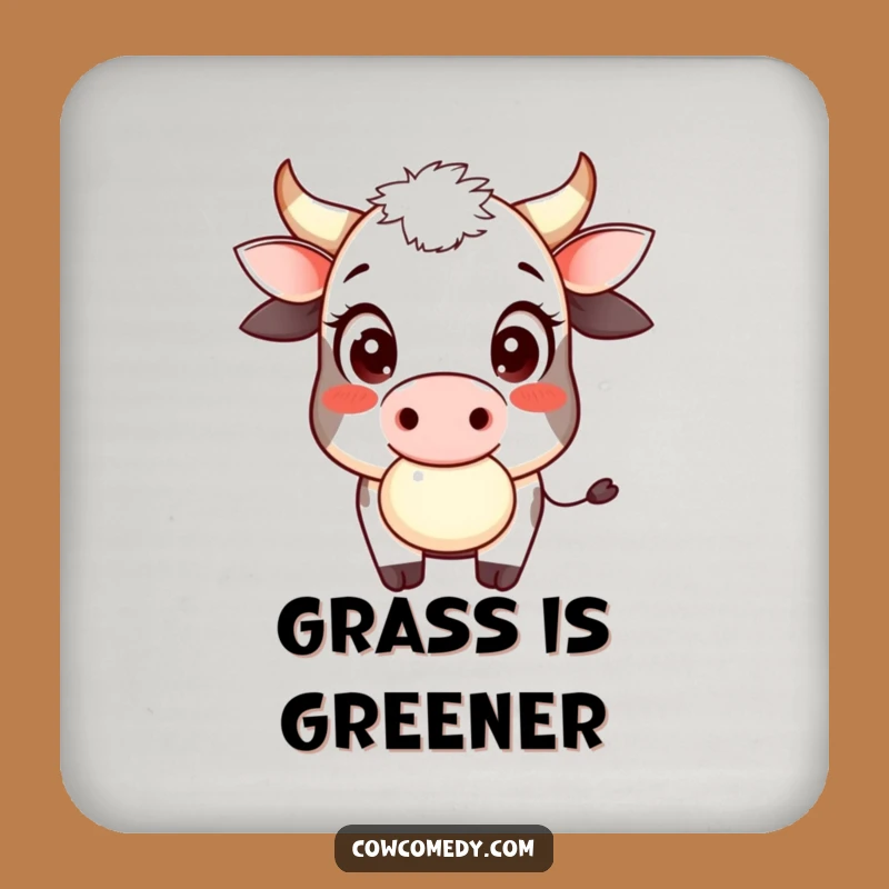 Funny Cow Cud Chewer Coaster: Innocent Guard for Hilarious Drinks