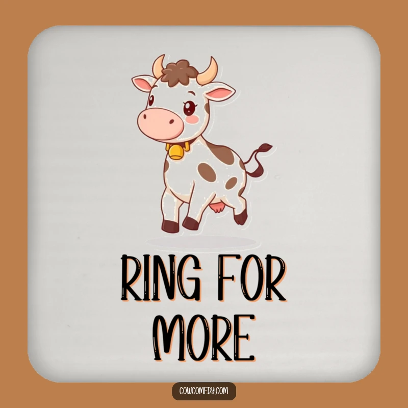Funny Happy Bell Cow Coaster: Cheerful Table Protection Gift