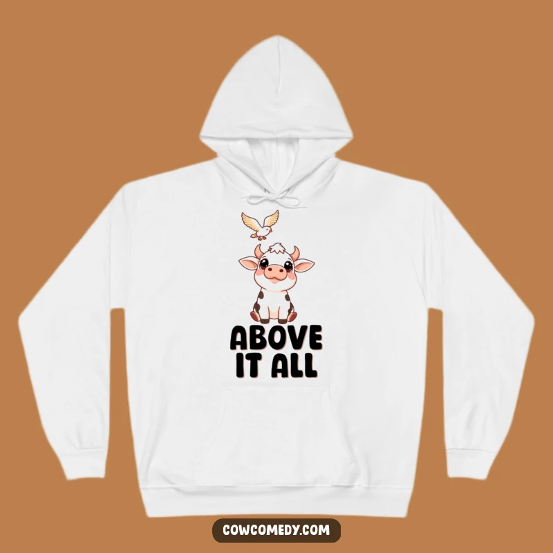 Funny Cow Sky Watcher Hoodie: Cozy Comfort with a Gentle Laugh