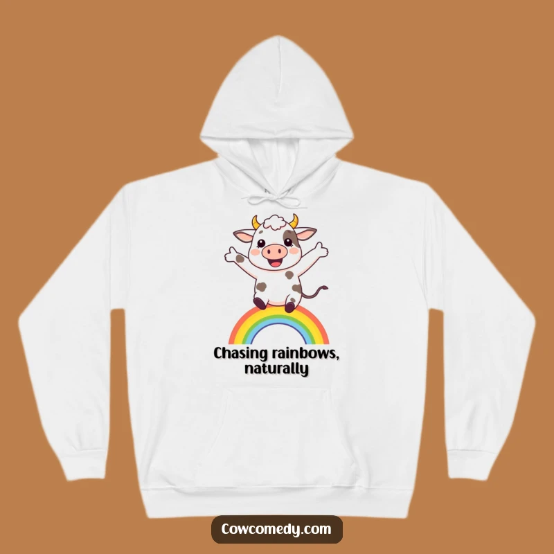Cozy Funny Rainbow Cow Hoodie: Wrap Yourself in Warmth and Whimsical Cheer