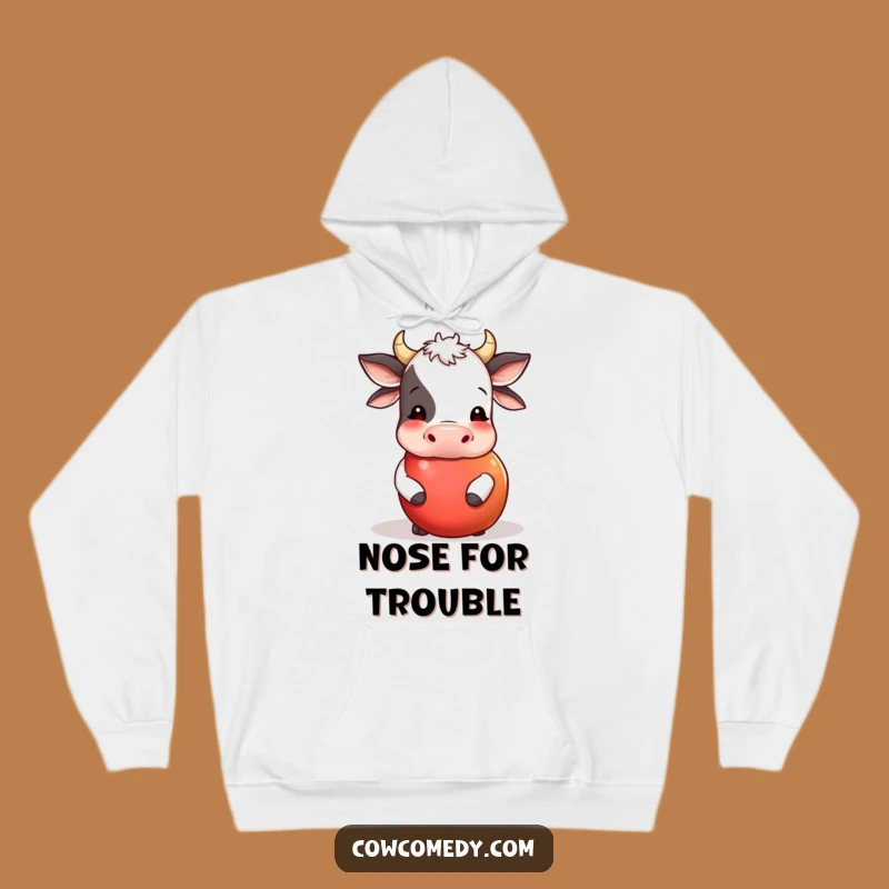 Funny Cow Apple Roller Hoodie: Cozy Fun for Playful Souls
