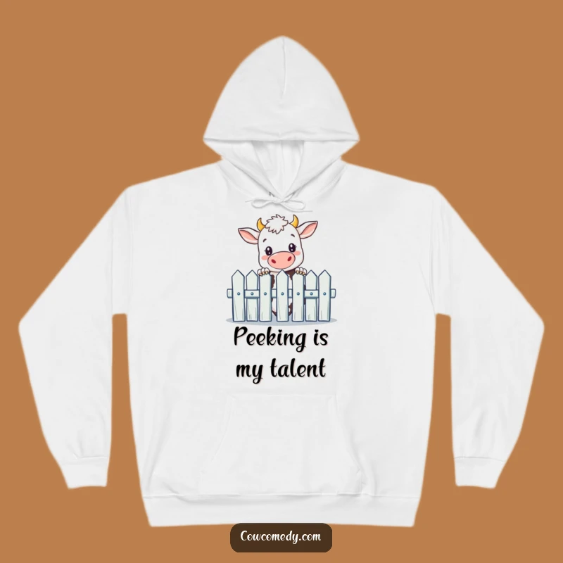 Funny Curious Cow Hoodie: Cozy Farmhouse Humor for Warmth