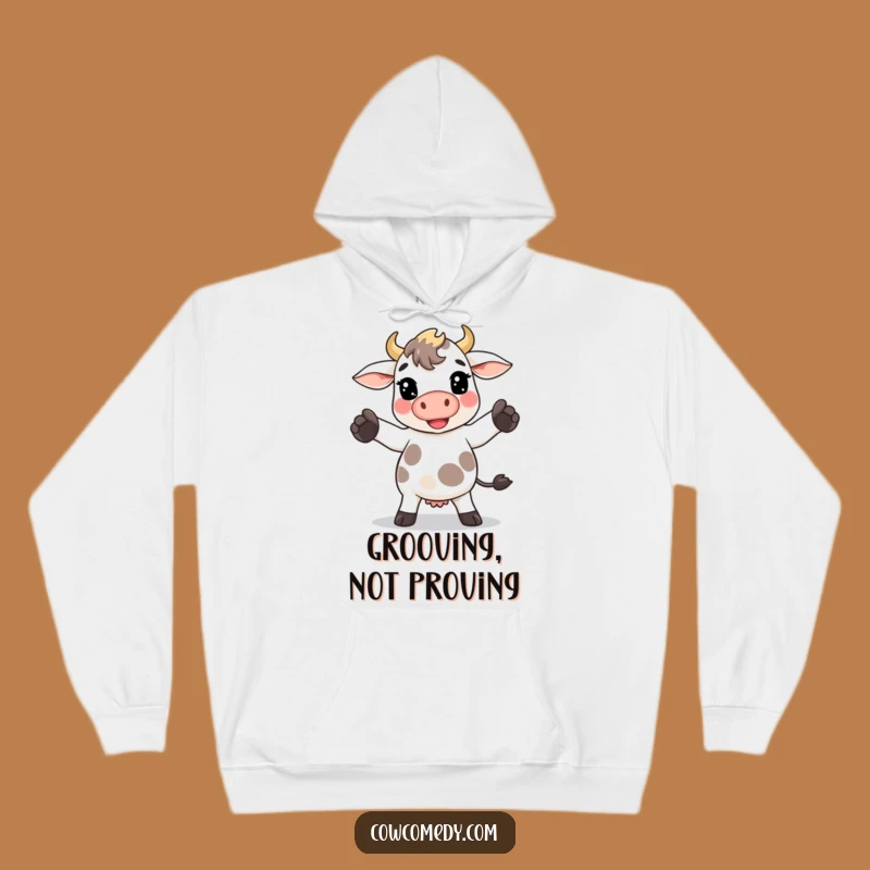 Funny Kawaii Cow Dance Hoodie - Cozy Goofy Style, Warm Funny Gift!