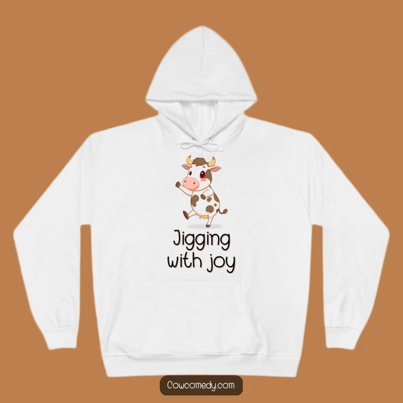 Funny Cheerful Cow Hoodie: Cozy Moves, Perfect Funny Gift for Comfort