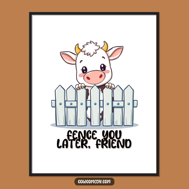 Funny Free Printable Cow Wall Art - Curious Cow Peeking, Downloadable Decor