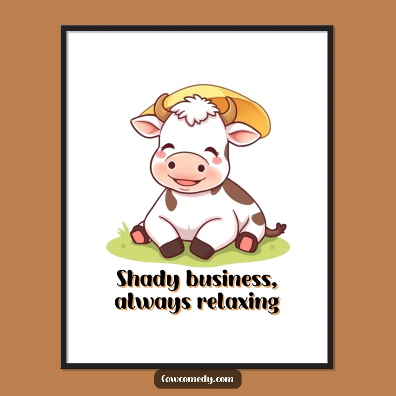 Free Printable Content Cow Wall Art - Relaxing Downloadable Decor for Peaceful Spaces!