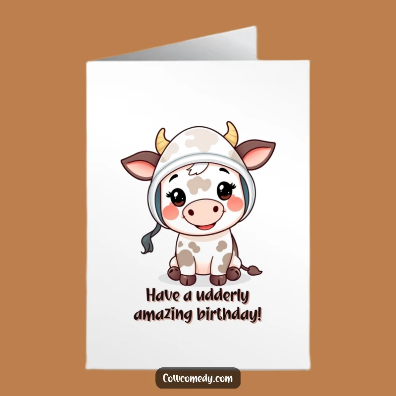 Free Printable Birthday Moo Card: Funny Downloadable Gift from a Cow Kid