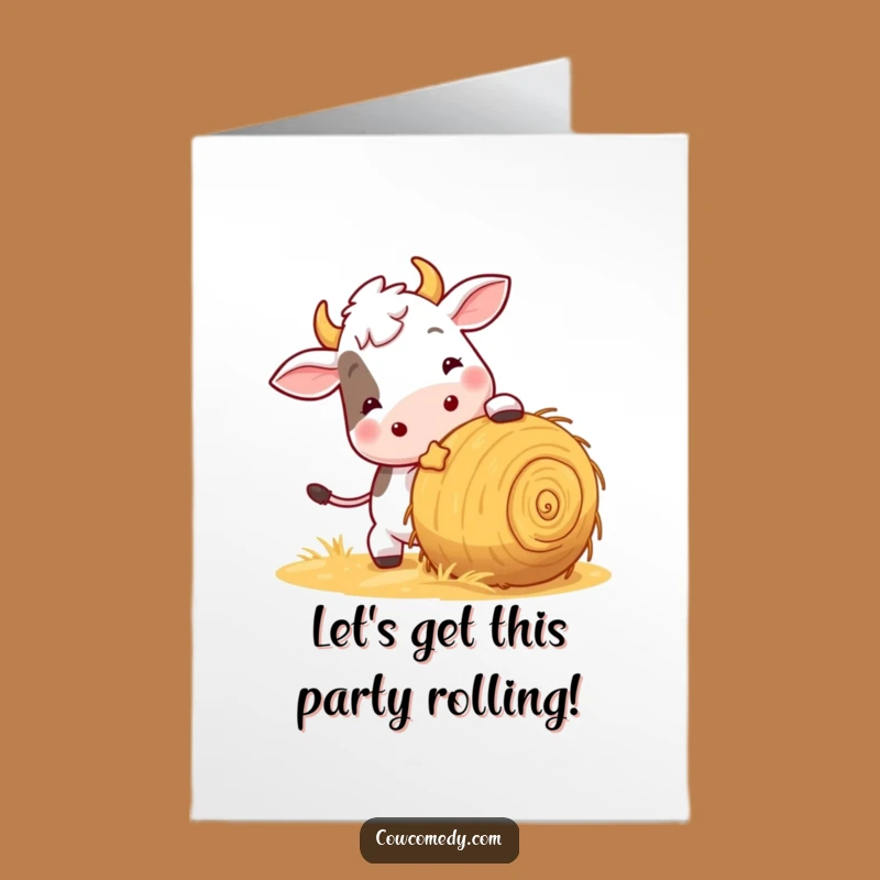 Funny Free Printable Cow Birthday Card - Playful Hay, Downloadable Gift