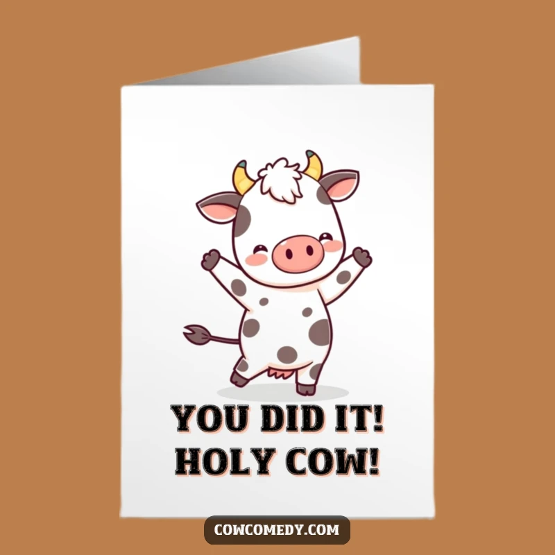 Free Printable Cow Dance Card: Funny Congratulations Downloadable Gift for Any Occasion