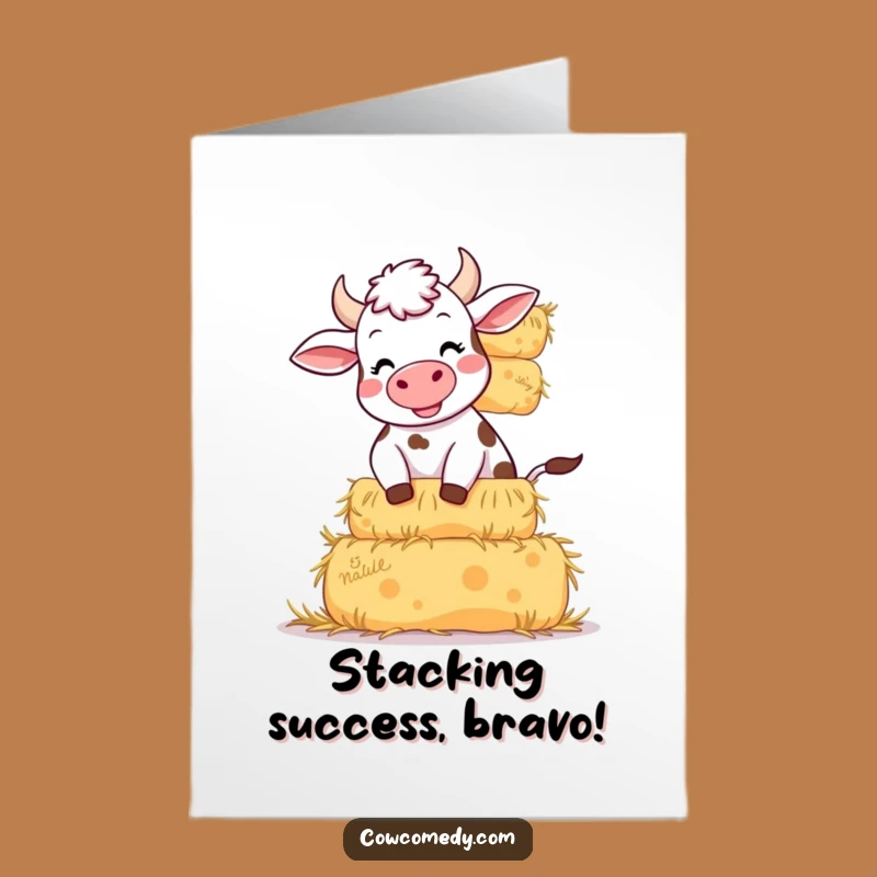 Free Printable Congrats Card: Giggling Cow Hay for a Humorous Downloadable Gift