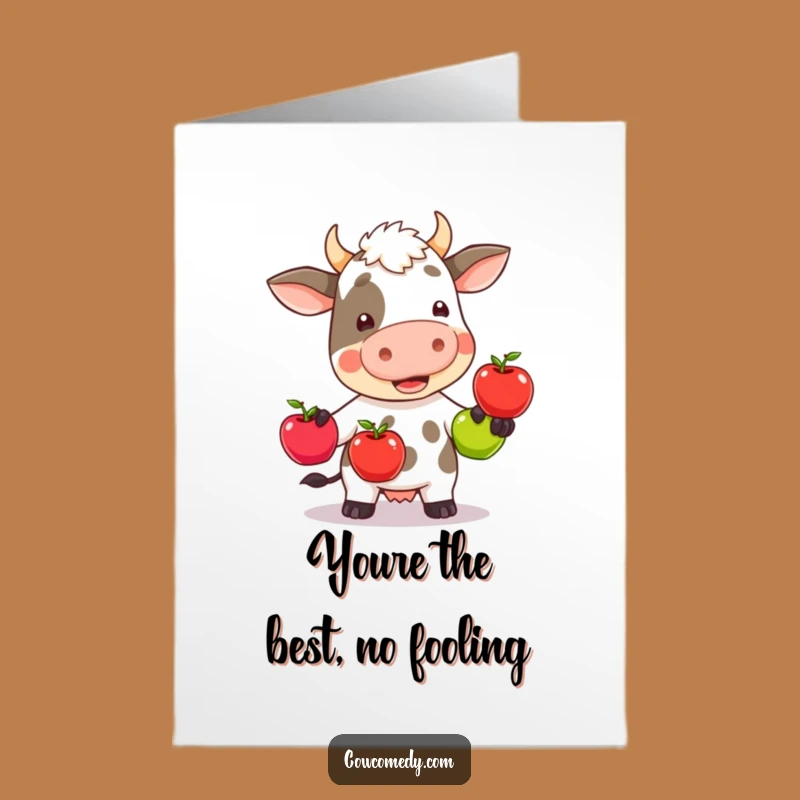 Free Printable Wobbly Cow Juggler Thank You Card: Funny Downloadable Gift