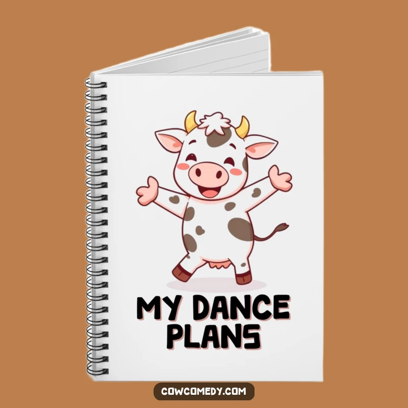 Funny Cheerful Cow Jig Notebook: Dancing Ideas for Hilarious Notes