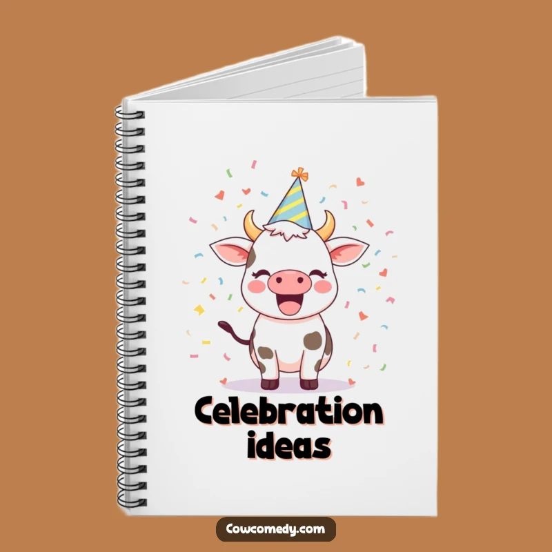 Funny Excited Cow Notebook: Party Ideas Journal, Gift