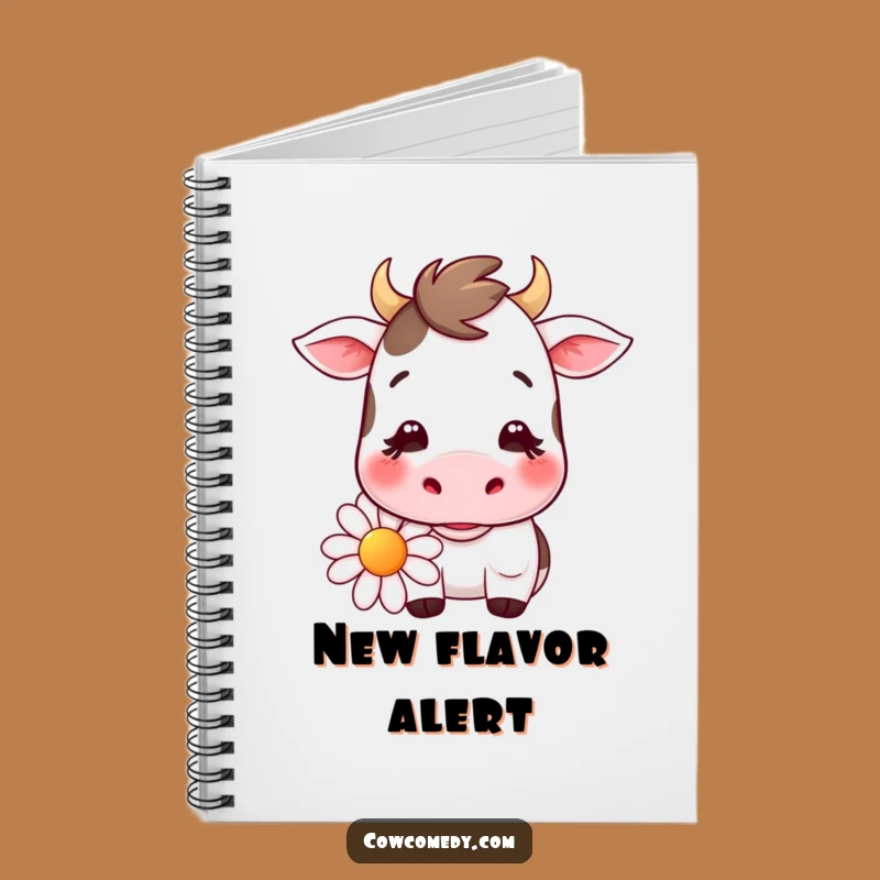 Funny Kawaii Cow Daisy Chew Notebook: Cute Journal for Notes & Doodles