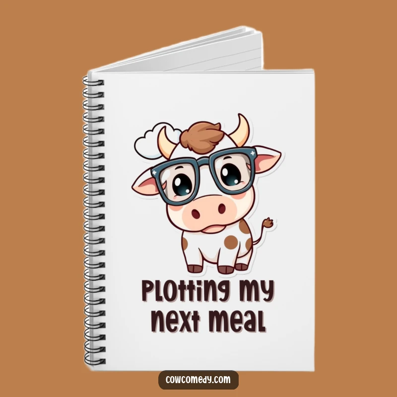 Funny Kawaii Cow Glasses Notebook: Thoughtful Cloud Cow Journal Gift!