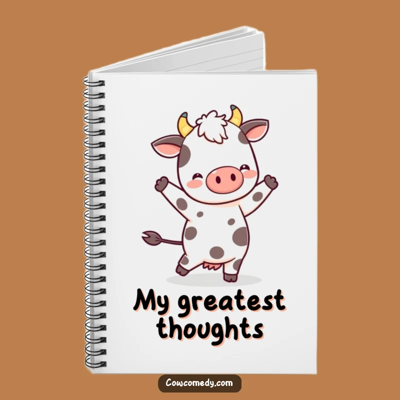 Funny Kawaii Cow Notebook - Spotted Dancer Journal, Cute Gift Idea