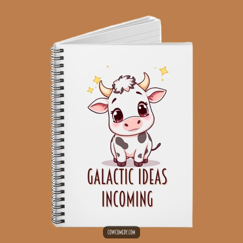 Funny Wondering Cow Catching Stars Notebook: Jot Down Dreams, Perfect Funny Gift