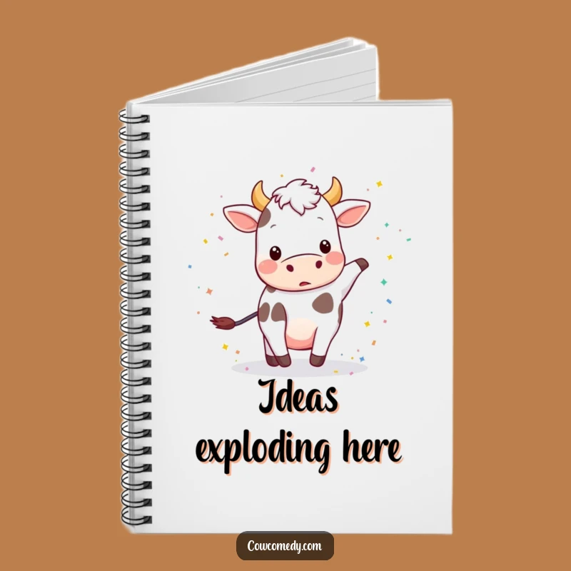 Funny Playful Cow Confetti Notebook: Jot Down Party Ideas, Perfect Funny Gift
