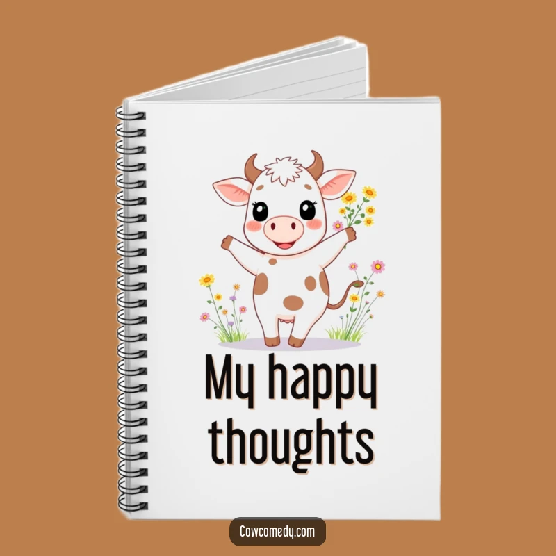 Funny Happy Cow Dancing Notebook: Journal Your Joy, Perfect Funny Gift