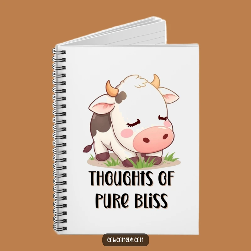 Funny Contented Cow Notebook: Jot Down Peace, Hilarious Gift for Writers