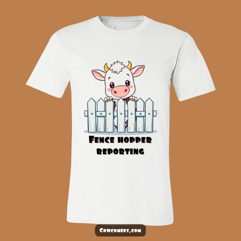 Funny Curious Cow T-Shirt: Hilarious Farm Animal Tee for Laughter