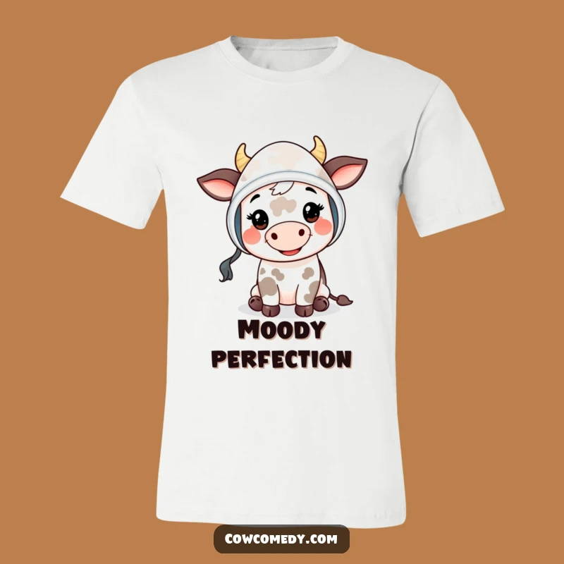 Funny Mooing Cow Kid T-Shirt - Bonnet Smiling Character Tee, Gift