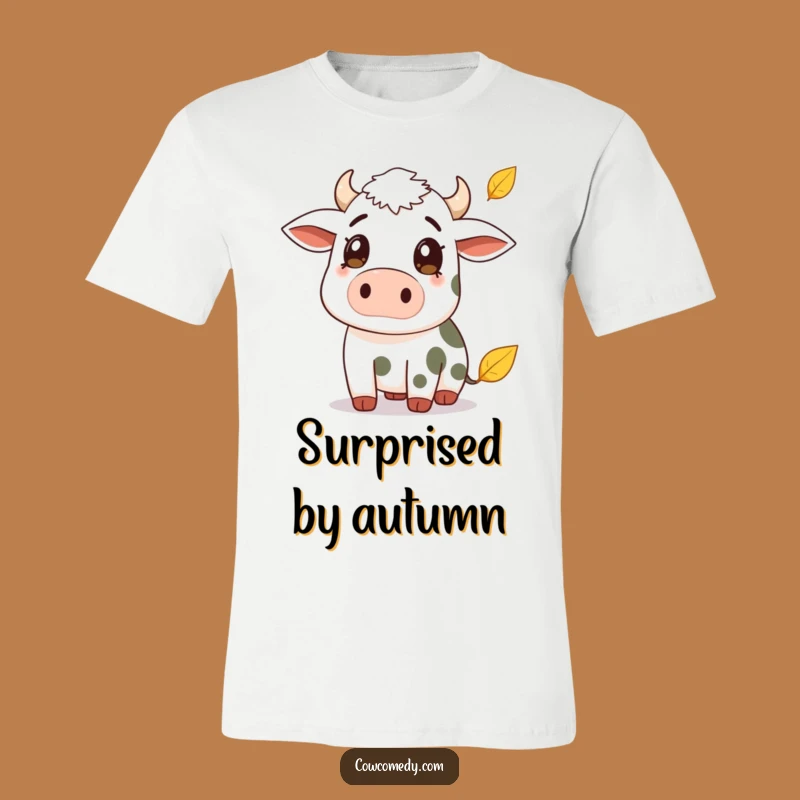 Funny Cow Leaf Watcher T-Shirt: Wear Your Autumn Wonder