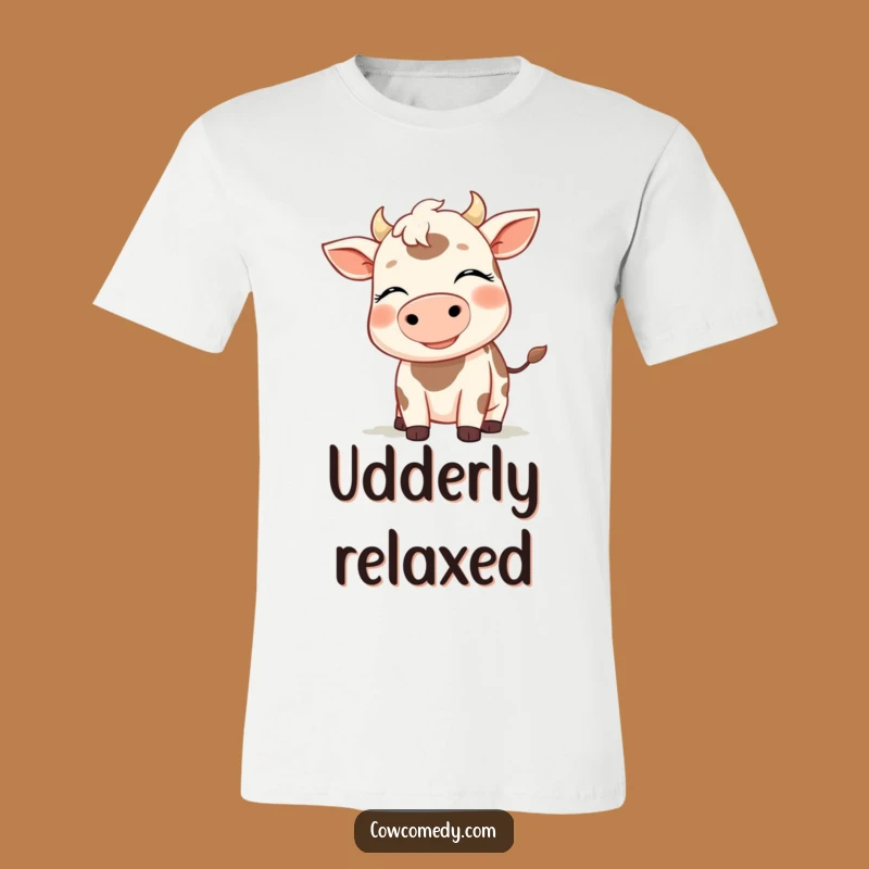 Funny Relaxed Cow Breeze T-Shirt - Chill Vibes Farm Animal Tee